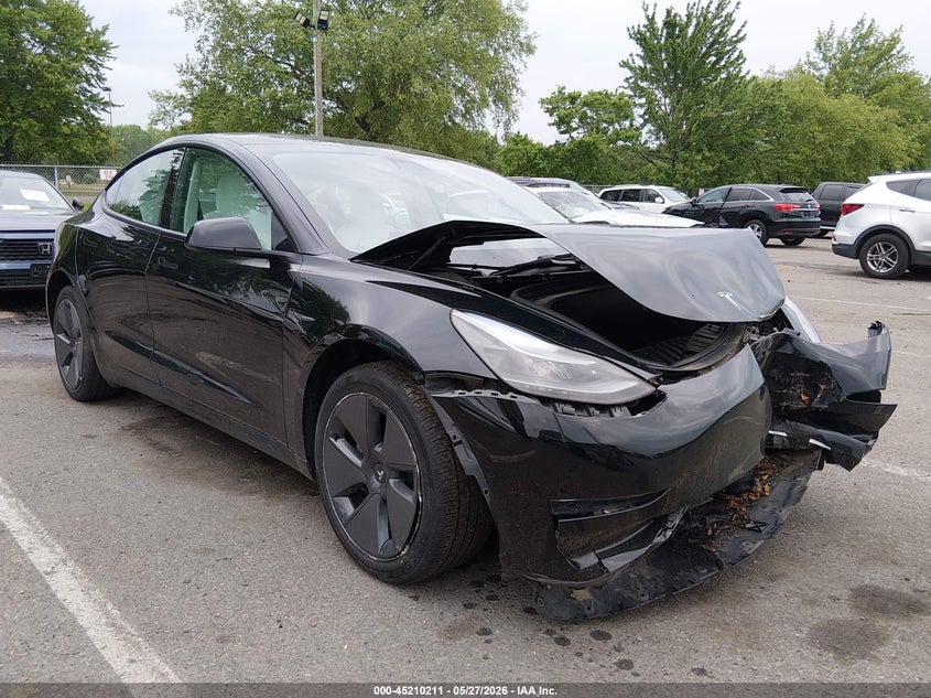 2022 Tesla Model 3 VIN 5YJ3E1EA1NF336819 IAAI salvage auction — FRONT END, Salvage (New Jersey), sold $6,500 on 2026-08-02 (photo 1)