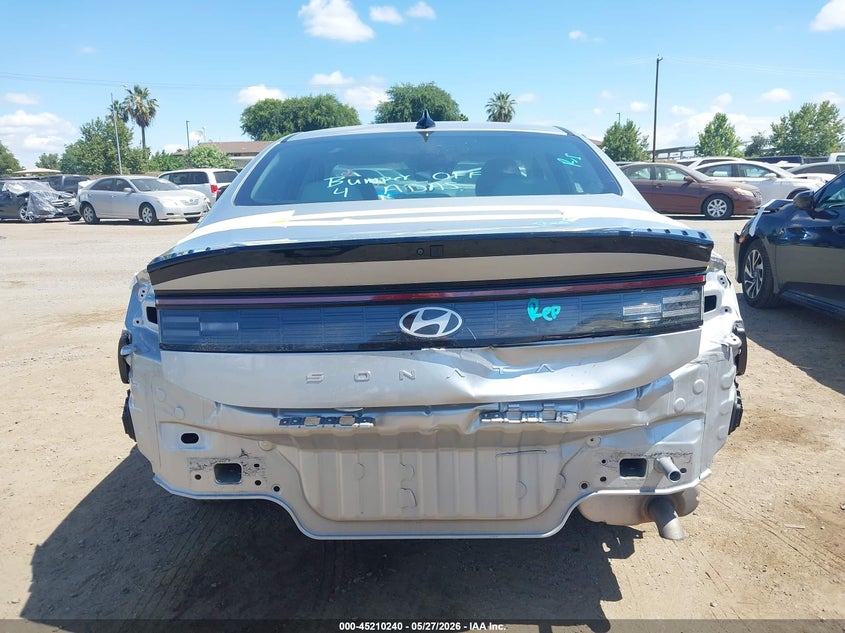 2025 Hyundai Sonata VIN KMHL64JA8SA487323 IAAI salvage auction — REAR END, Salvage Title, sold $8,300 on 2026-07-09 (photo 6)