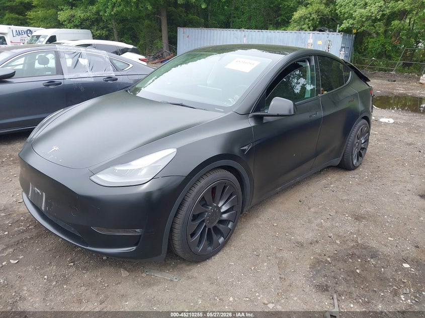 2023 Tesla Model y VIN 7SAYGDEF2PF863870 IAAI salvage auction — REAR END, Salvage Title, sold $8,100 on 2026-07-28 (photo 2)