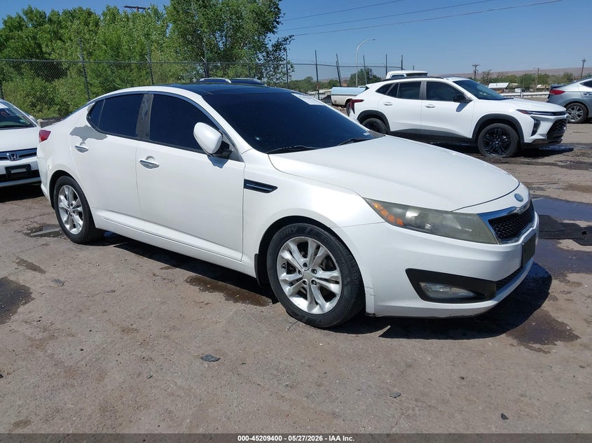 2013 Kia Optima VIN 5XXGN4A70DG179289 IAAI salvage auction — LEFT FRONT, Salvage Title, sold $1,100 on 2026-07-13 (photo 1)