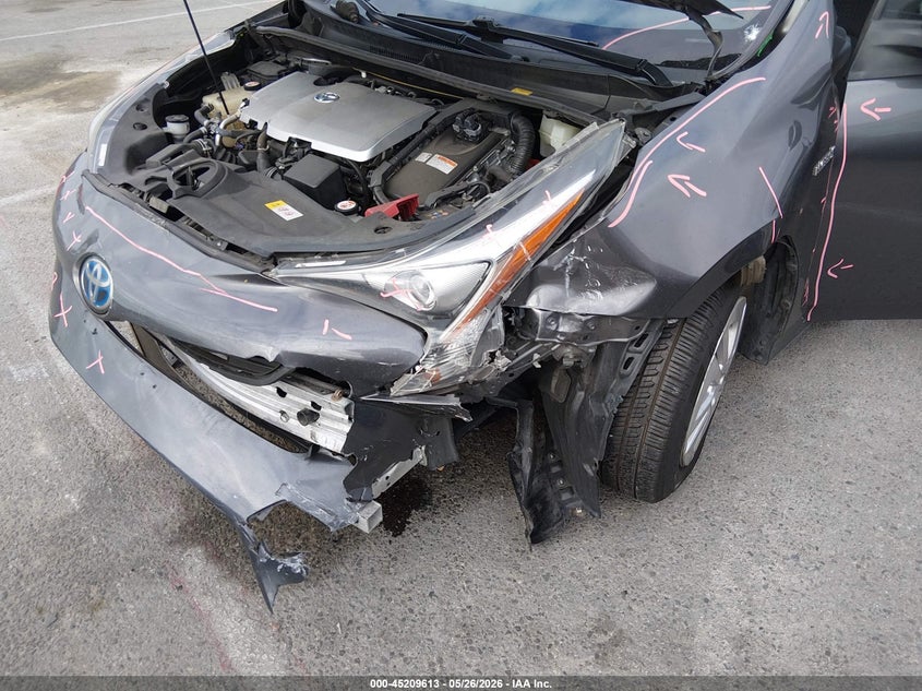 2017 Toyota Prius VIN JTDKBRFU9H3030979 IAAI salvage auction — FRONT END, Salvage (California), sold $875 on 2026-07-30 (photo 6)