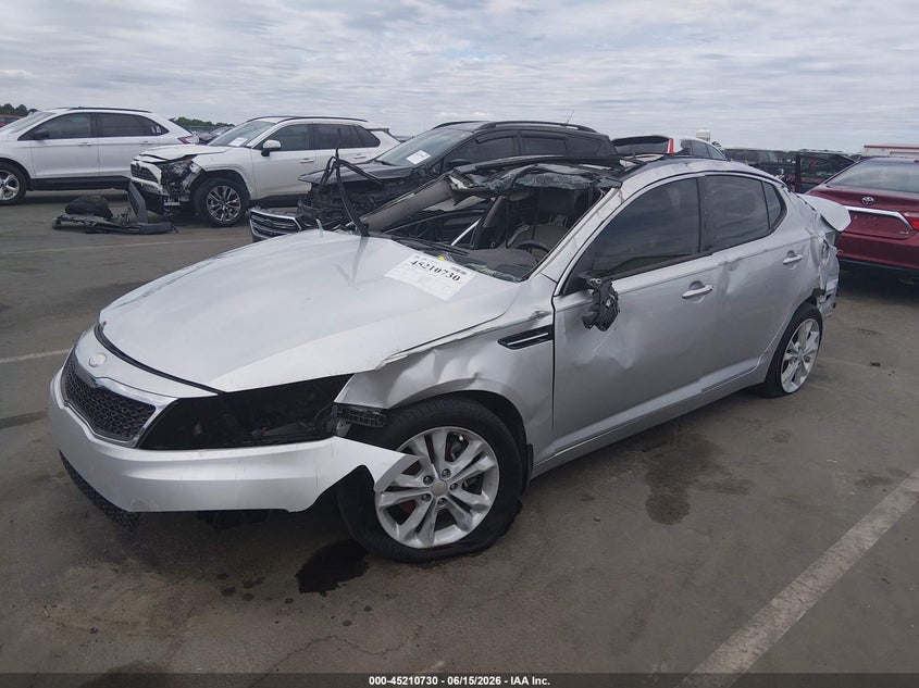 2013 Kia Optima VIN 5XXGN4A79DG186077 IAAI salvage auction — ROLLOVER, Salvage (North Carolina), sold $350 on 2026-07-15 (photo 2)