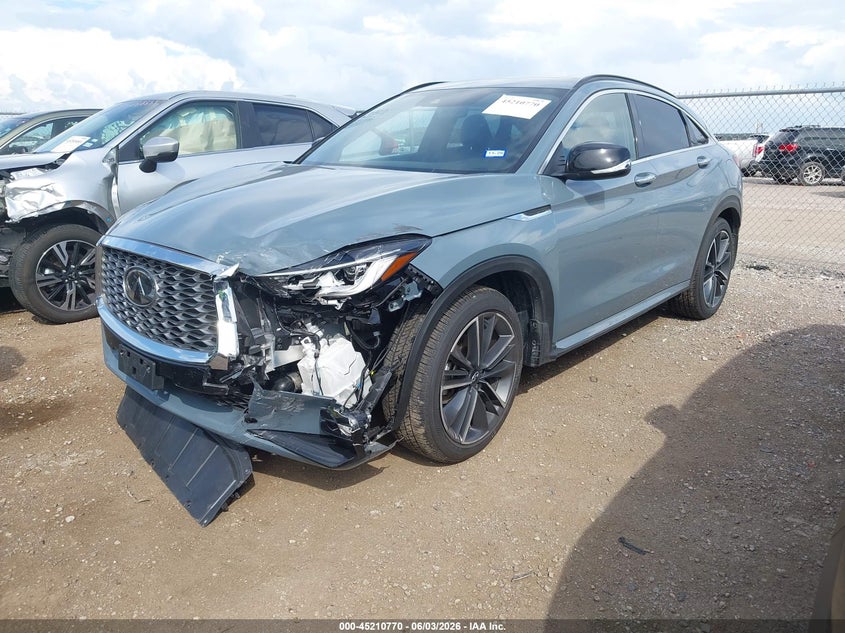 2024 Infiniti Qx55 VIN 3PCAJ5JRXRF113318 IAAI salvage auction — LEFT FRONT, Salvage Title, sold $11,800 on 2026-08-12 (photo 2)