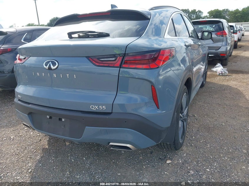 2024 Infiniti Qx55 VIN 3PCAJ5JRXRF113318 IAAI salvage auction — LEFT FRONT, Salvage Title, sold $11,800 on 2026-08-12 (photo 4)