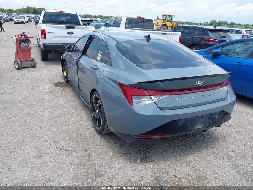 2023 Hyundai Elantra VIN KMHLR4AF4PU437155 IAAI salvage auction — LEFT SIDE, Salvage Title, sold $7,900 on 2026-07-14 (photo 3)
