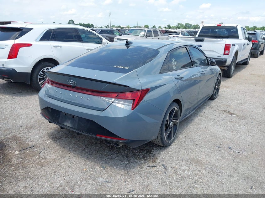 2023 Hyundai Elantra VIN KMHLR4AF4PU437155 IAAI salvage auction — LEFT SIDE, Salvage Title, sold $7,900 on 2026-07-14 (photo 4)
