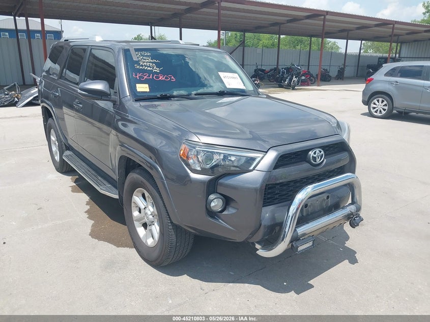2015 Toyota 4runner VIN JTEZU5JR6F5091577 IAAI salvage auction — REAR END, Original (Texas), sold $10,225 on 2026-07-15 (photo 1)
