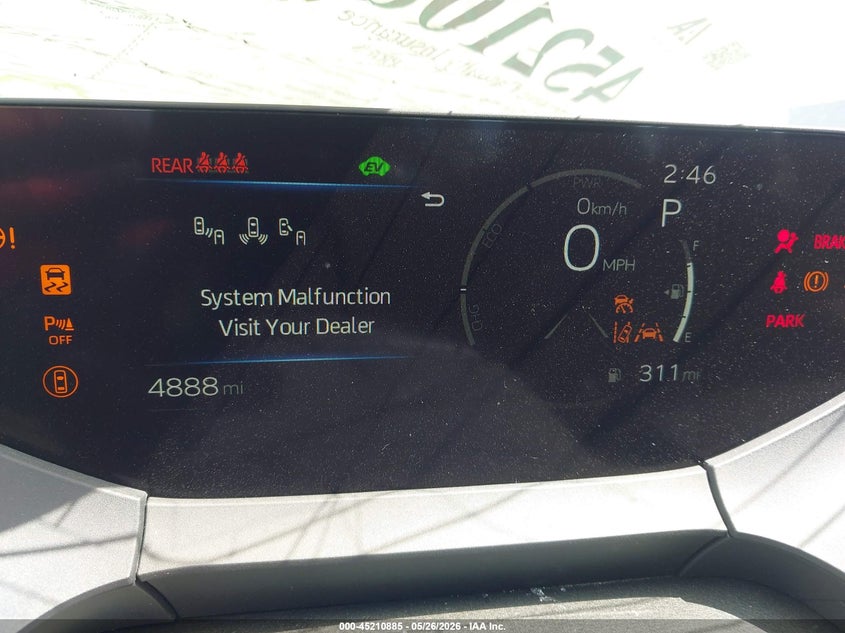 2026 Toyota Prius VIN JTDACAAU9T3074653 IAAI salvage auction — ROOF, Salvage Title, sold $11,300 on 2026-07-25 (photo 7)