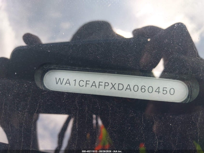 2013 Audi Q5 VIN WA1CFAFPXDA060450 IAAI salvage auction — NORMAL WEAR, Original (Texas), sold $25 on 2026-07-29 (photo 9)