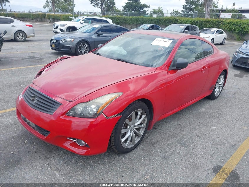 2013 Infiniti G VIN JN1CV6EK2DM900976 IAAI salvage auction — RIGHT FRONT, Salvage (California), sold $600 on 2026-07-28 (photo 2)