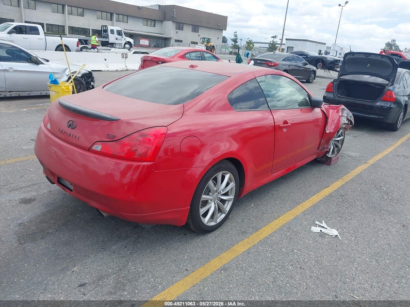 2013 Infiniti G VIN JN1CV6EK2DM900976 IAAI salvage auction — RIGHT FRONT, Salvage (California), sold $600 on 2026-07-28 (photo 4)