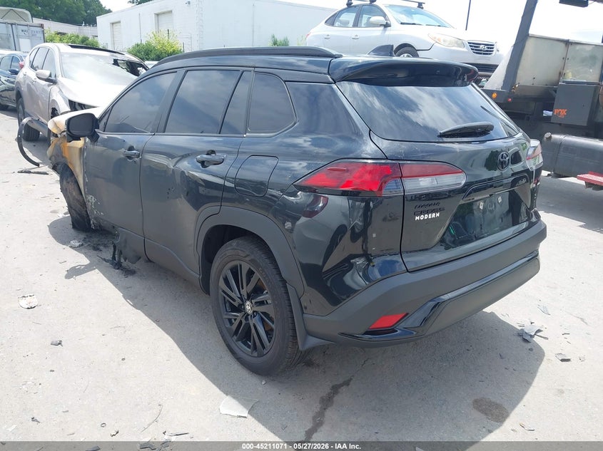 2025 Toyota Corolla cross VIN 7MUFBABG7SV074123 IAAI salvage auction — EXTERIOR BURN, Salvage (North Carolina), sold $2,350 on 2026-07-06 (photo 3)