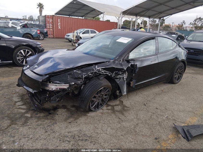 2024 Tesla Model 3 VIN 5YJ3E1EB3RF734533 IAAI salvage auction — LEFT FRONT, Salvage Title, sold $6,150 on 2026-07-29 (photo 2)