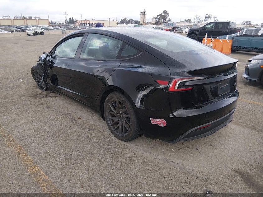 2024 Tesla Model 3 VIN 5YJ3E1EB3RF734533 IAAI salvage auction — LEFT FRONT, Salvage Title, sold $6,150 on 2026-07-29 (photo 3)