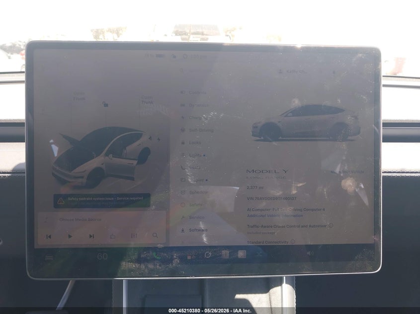 2026 Tesla Model y VIN 7SAYGDED9TF460137 IAAI salvage auction — NORMAL WEAR, Salvage (California), sold $10,000 on 2026-07-07 (photo 7)