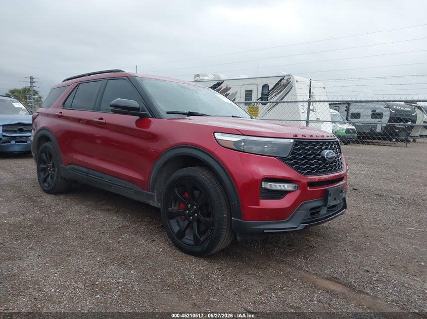 2021 Ford Explorer VIN 1FM5K8GC1MGB59438 IAAI salvage auction — LEFT SIDE, Original (Texas), sold $13,400 on 2026-07-28 (photo 1)