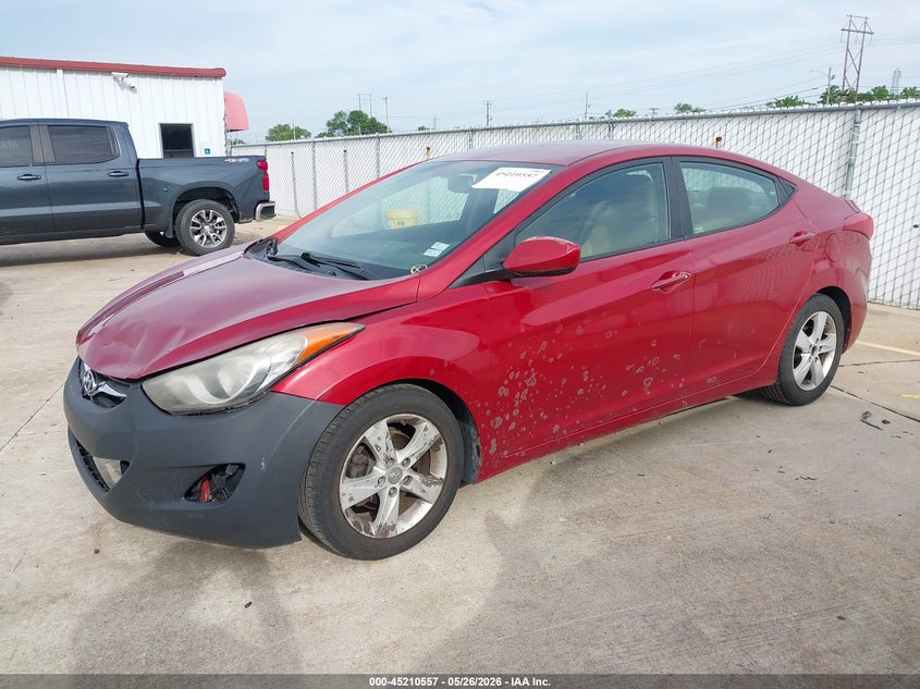 2013 Hyundai Elantra VIN KMHDH4AE0DU500343 IAAI salvage auction — NORMAL WEAR, Clear (Illinois), sold $300 on 2026-07-07 (photo 2)