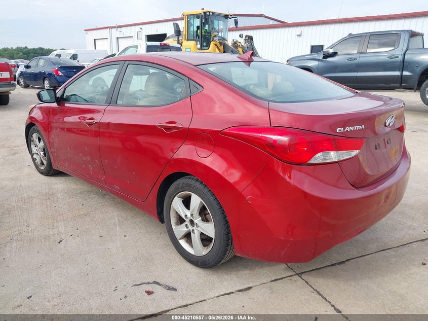 2013 Hyundai Elantra VIN KMHDH4AE0DU500343 IAAI salvage auction — NORMAL WEAR, Clear (Illinois), sold $300 on 2026-07-07 (photo 3)