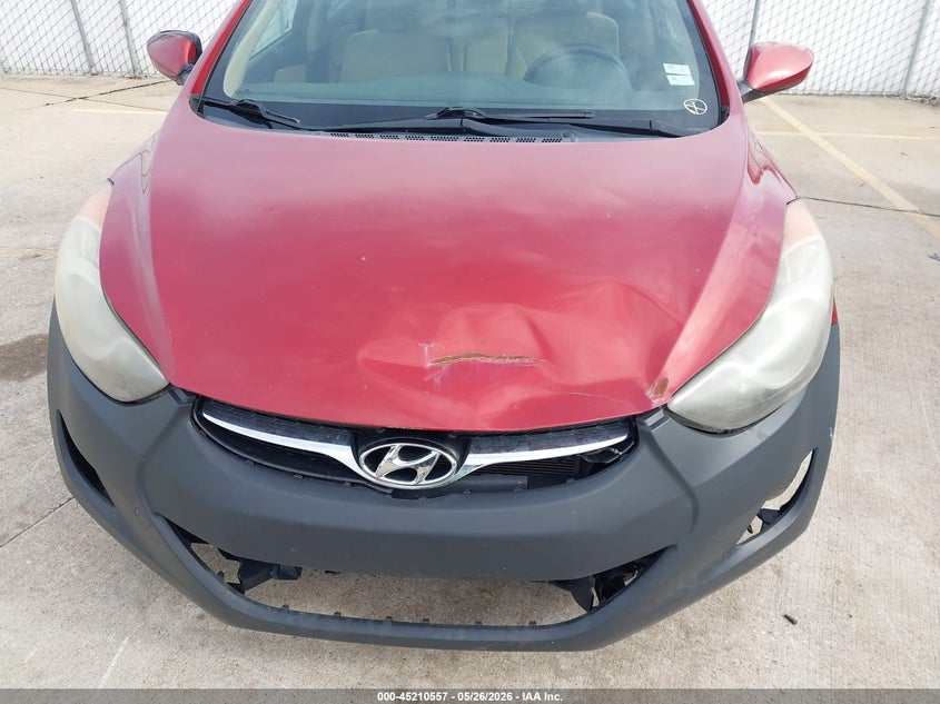 2013 Hyundai Elantra VIN KMHDH4AE0DU500343 IAAI salvage auction — NORMAL WEAR, Clear (Illinois), sold $300 on 2026-07-07 (photo 6)