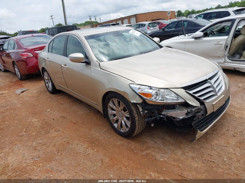 2009 Hyundai Genesis VIN KMHGC46EX9U033508 IAAI salvage auction — FRONT END, Salvage (North Carolina), sold $450 on 2026-07-08 (photo 1)