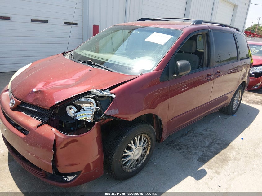 2005 Toyota Sienna VIN 5TDZA23C85S381798 IAAI salvage auction — LEFT FRONT, Salvage (Illinois), sold $650 on 2026-07-07 (photo 2)