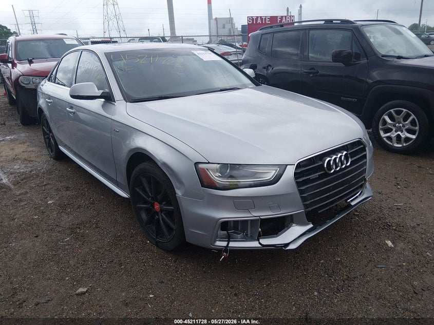 2015 Audi A4 VIN WAUBFAFL1FN005246 IAAI salvage auction — RIGHT FRONT, Clear (Indiana), sold $2,125 on 2026-07-08 (photo 1)