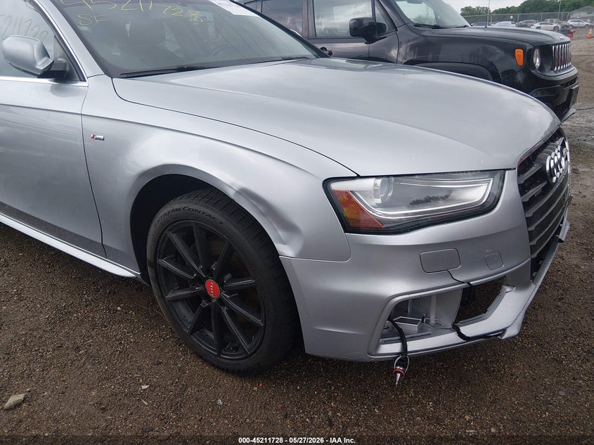 2015 Audi A4 VIN WAUBFAFL1FN005246 IAAI salvage auction — RIGHT FRONT, Clear (Indiana), sold $2,125 on 2026-07-08 (photo 6)