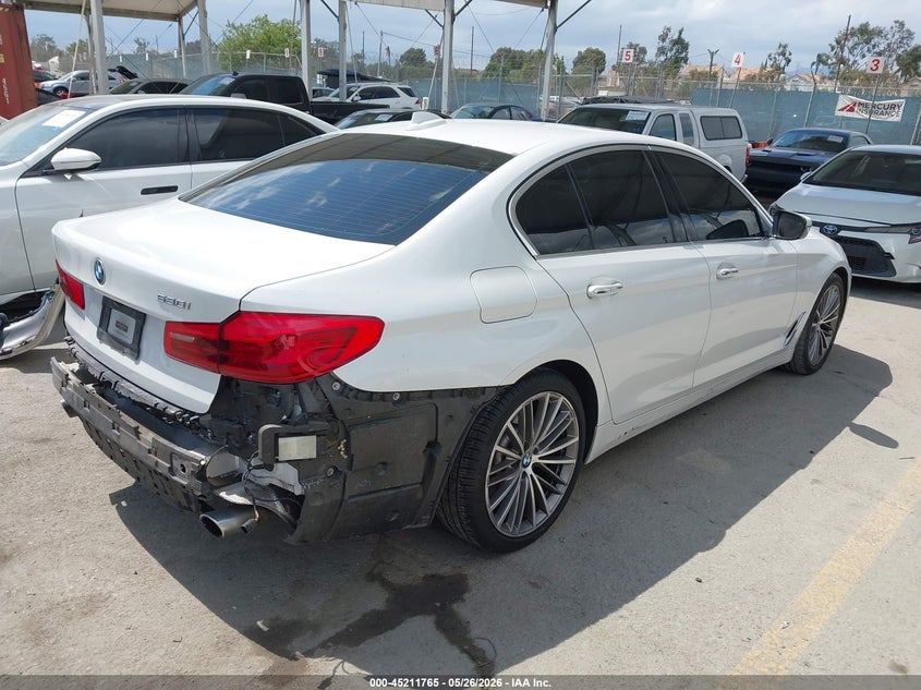2017 BMW 5er VIN WBAJA5C33HG896203 IAAI salvage auction — REAR END, Salvage Title, sold $7,700 on 2026-07-09 (photo 4)