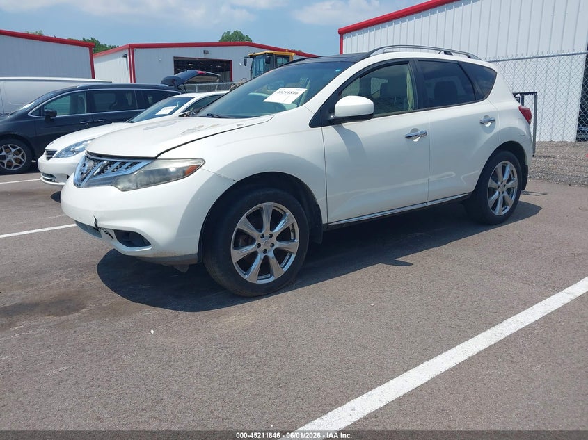 2014 Nissan Murano VIN JN8AZ1MU3EW404187 IAAI salvage auction — FRONT END, Clear (Tennessee), sold $225 on 2026-07-11 (photo 2)