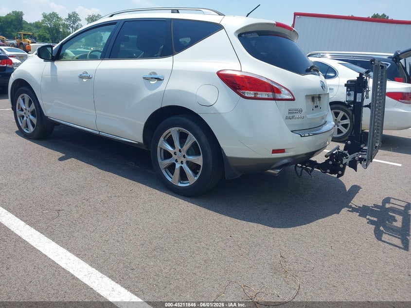 2014 Nissan Murano VIN JN8AZ1MU3EW404187 IAAI salvage auction — FRONT END, Clear (Tennessee), sold $225 on 2026-07-11 (photo 3)