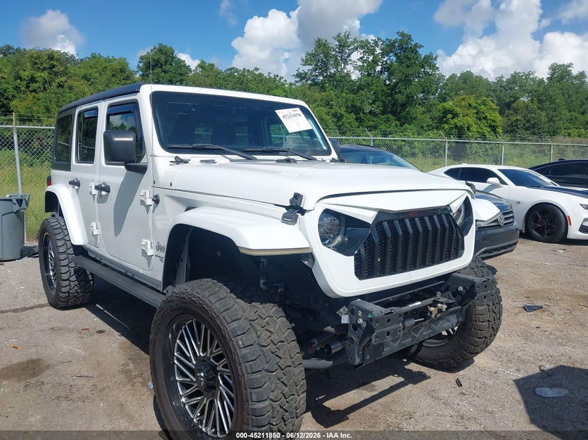 2018 Jeep Wrangler / VIN 1C4HJXDG0JW260283 IAAI salvage auction — FRONT END, Salvage (Louisiana), sold $9,400 on 2026-07-19 (photo 1)