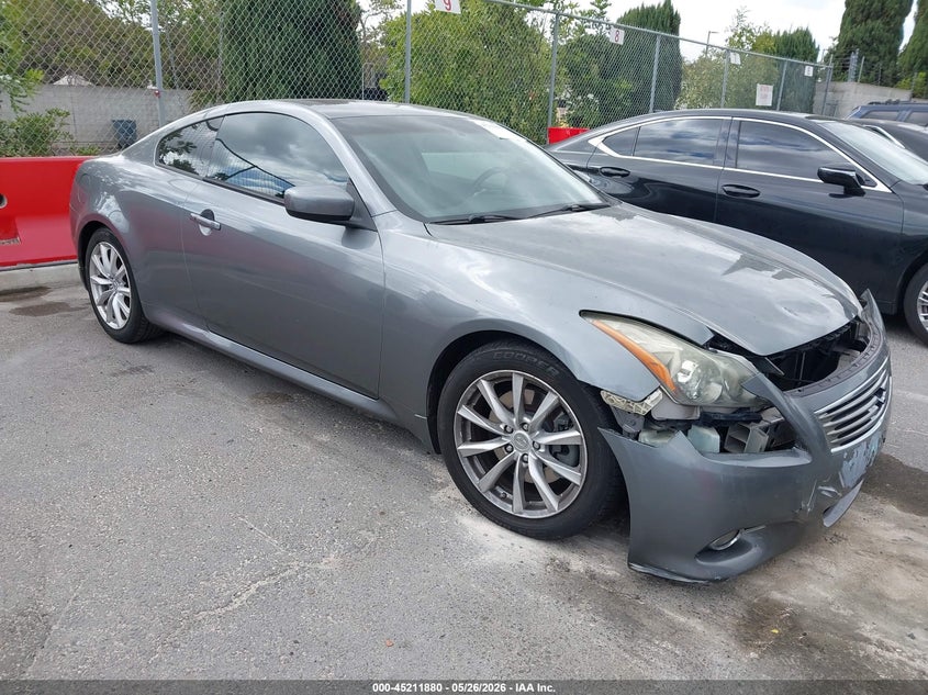 2013 Infiniti G VIN JN1CV6EK7DM922553 IAAI salvage auction — FRONT END, Salvage Title, sold $2,100 on 2026-07-13 (photo 1)