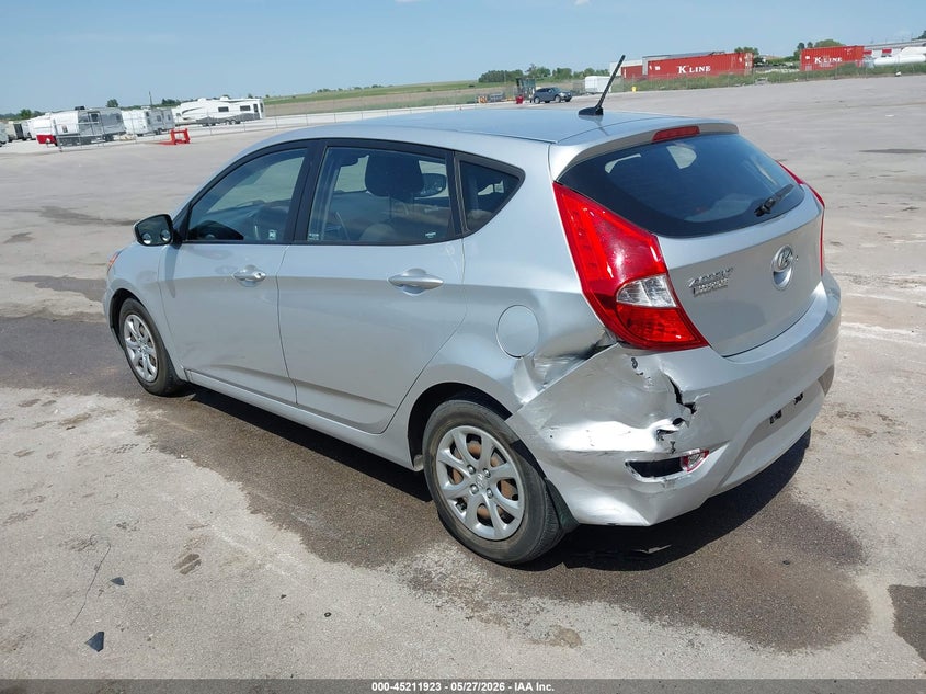 2013 Hyundai Accent VIN KMHCT5AE1DU093164 IAAI salvage auction — REAR END, Certificate Of Title (Nebraska), sold $1,300 on 2026-07-29 (photo 3)