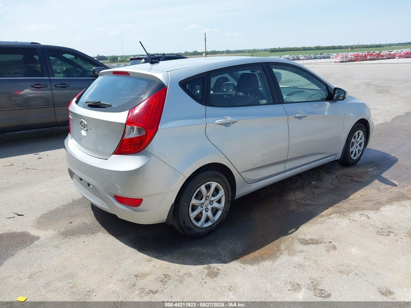 2013 Hyundai Accent VIN KMHCT5AE1DU093164 IAAI salvage auction — REAR END, Certificate Of Title (Nebraska), sold $1,300 on 2026-07-29 (photo 4)