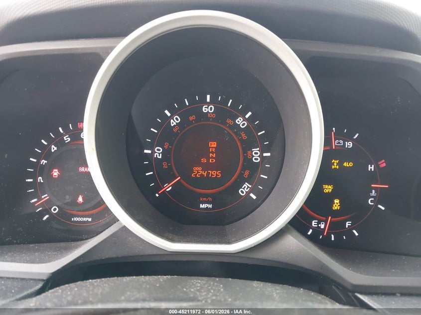 2013 Toyota 4runner VIN JTEBU5JR9D5138633 IAAI salvage auction — RIGHT FRONT, Salvage Title, sold $9,900 on 2026-07-22 (photo 7)