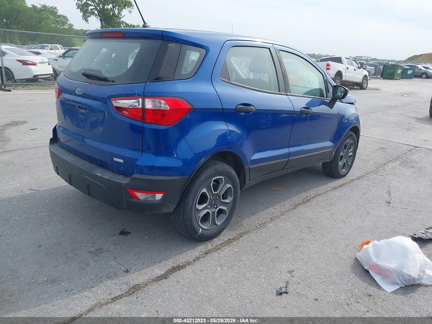 2018 Ford Ecosport VIN MAJ3P1RE4JC186015 IAAI salvage auction — FRONT END, Salvage Title, sold $1,450 on 2026-07-14 (photo 4)