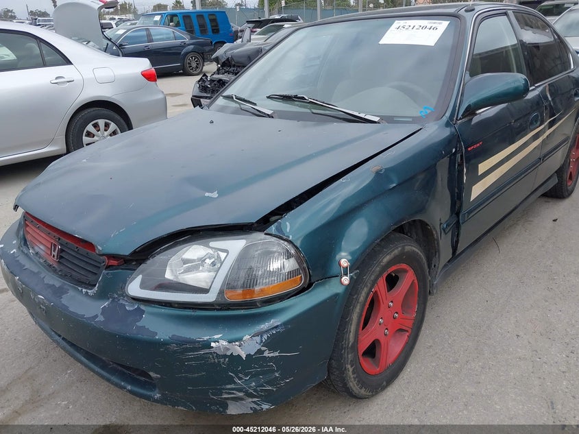1997 Honda Civic VIN JHMEJ6671VS037529 IAAI salvage auction — REAR END, Salvage (California), sold $200 on 2026-07-15 (photo 6)