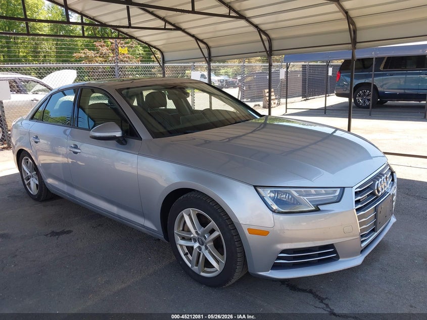 2017 Audi A4 VIN WAUANAF49HN061820 IAAI salvage auction — LEFT FRONT, Salvage (Connecticut), sold $2,375 on 2026-07-30 (photo 1)