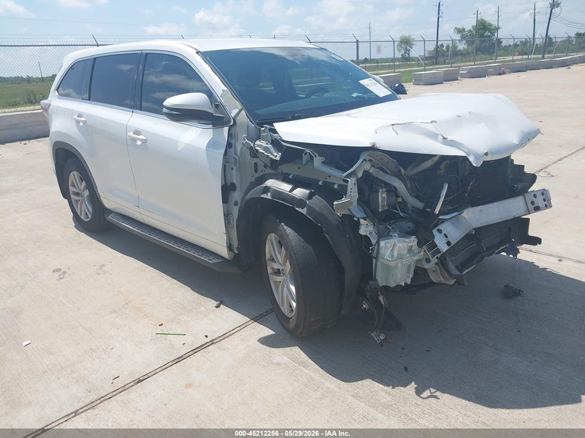 2015 Toyota Highlander VIN 5TDZARFH0FS014394 IAAI salvage auction — FRONT END, Salvage Title, sold $4,900 on 2026-07-10 (photo 1)
