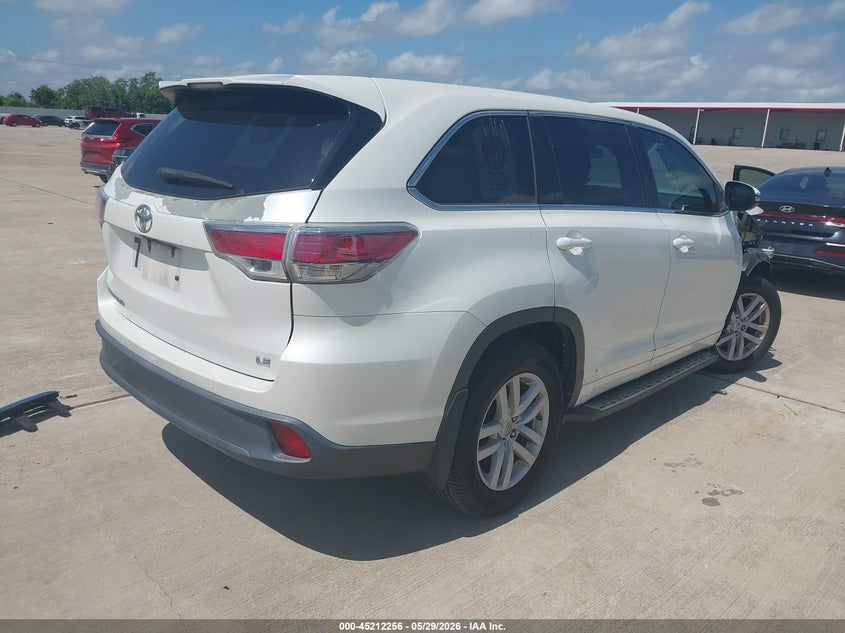2015 Toyota Highlander VIN 5TDZARFH0FS014394 IAAI salvage auction — FRONT END, Salvage Title, sold $4,900 on 2026-07-10 (photo 4)