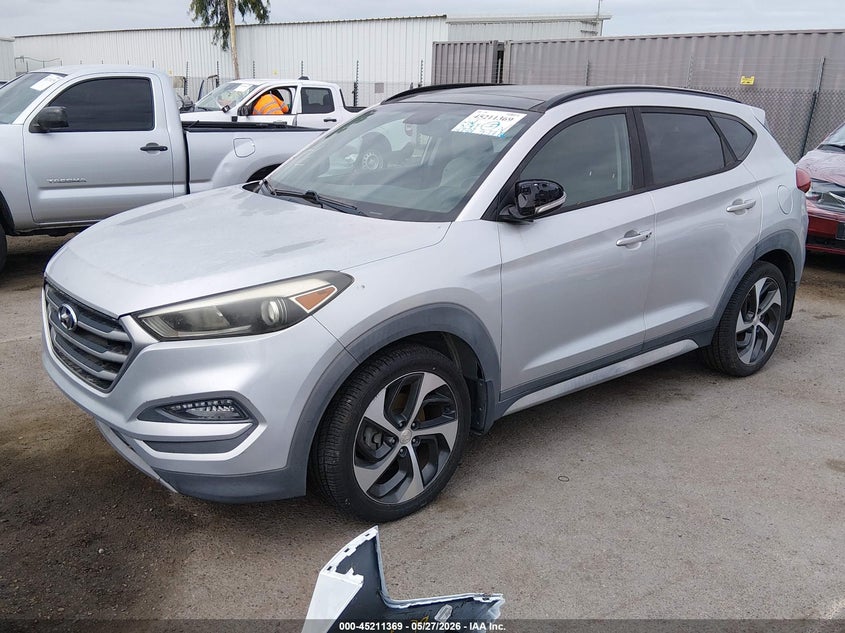 2018 Hyundai Tucson VIN KM8J33A21JU693292 IAAI salvage auction — FRONT END, Salvage Title, sold $25 on 2026-07-29 (photo 2)