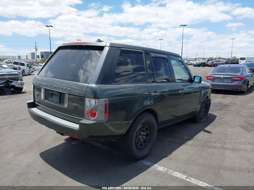 2008 Land rover RANGE ROVER VIN SALME154X8A263907 IAAI salvage auction — FRONT END, Salvage Title, sold $25 on 2026-07-31 (photo 4)
