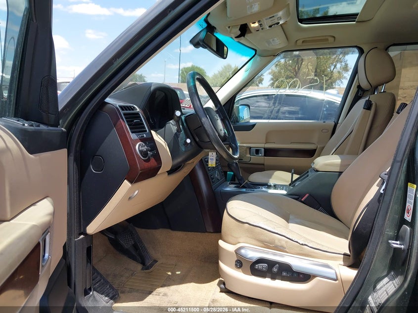 2008 Land rover RANGE ROVER VIN SALME154X8A263907 IAAI salvage auction — FRONT END, Salvage Title, sold $25 on 2026-07-31 (photo 5)