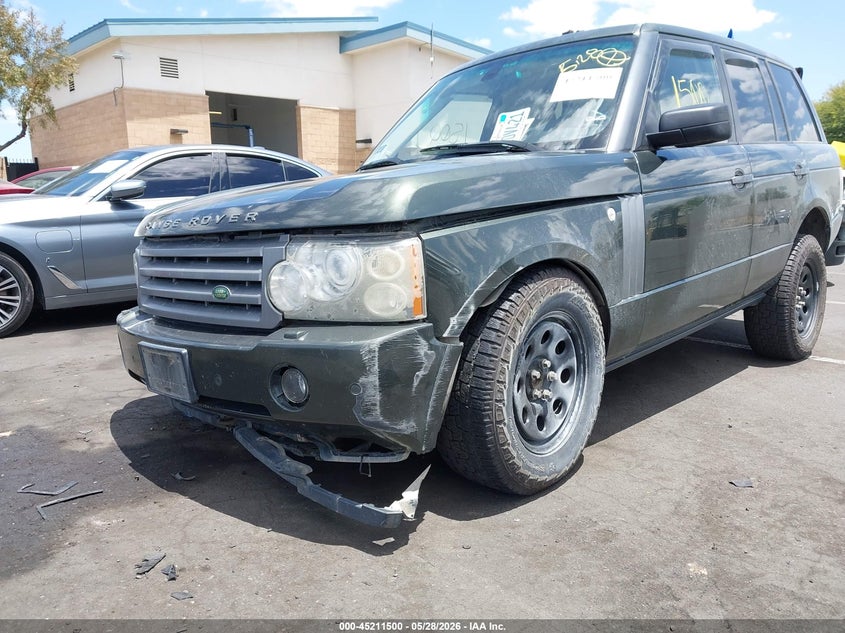 2008 Land rover RANGE ROVER VIN SALME154X8A263907 IAAI salvage auction — FRONT END, Salvage Title, sold $25 on 2026-07-31 (photo 6)