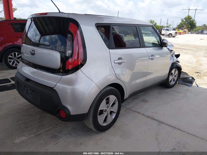 2014 Kia Soul VIN KNDJN2A20E7714209 IAAI salvage auction — RIGHT FRONT, Salvage Title, sold $1,225 on 2026-07-28 (photo 4)