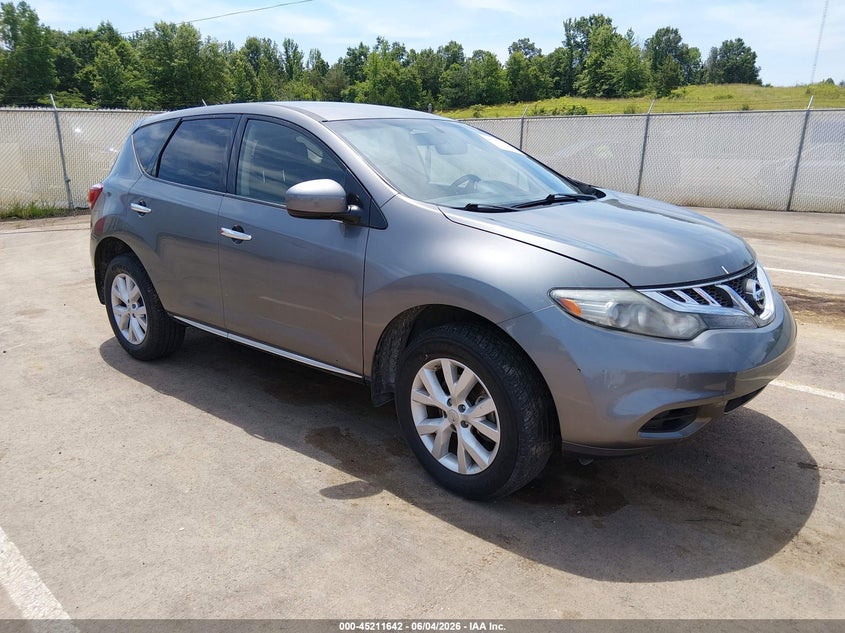 2014 Nissan Murano VIN JN8AZ1MU2EW415567 IAAI salvage auction — LEFT FRONT, Salvage (Mississippi), sold $1,250 on 2026-07-09 (photo 1)
