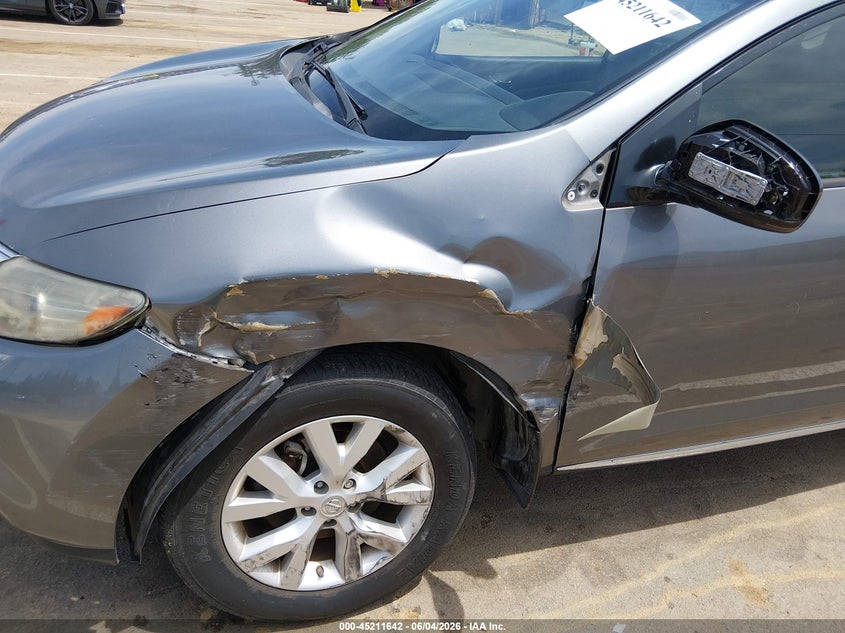 2014 Nissan Murano VIN JN8AZ1MU2EW415567 IAAI salvage auction — LEFT FRONT, Salvage (Mississippi), sold $1,250 on 2026-07-09 (photo 6)