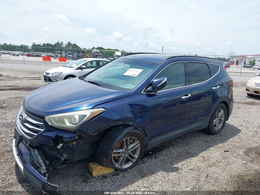 2017 Hyundai Santa fe VIN 5XYZU3LB8HG456778 IAAI salvage auction — LEFT FRONT, Salvage (South Carolina), sold $2,200 on 2026-07-18 (photo 2)