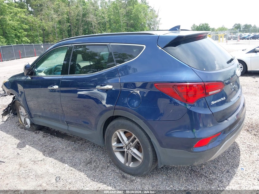 2017 Hyundai Santa fe VIN 5XYZU3LB8HG456778 IAAI salvage auction — LEFT FRONT, Salvage (South Carolina), sold $2,200 on 2026-07-18 (photo 3)