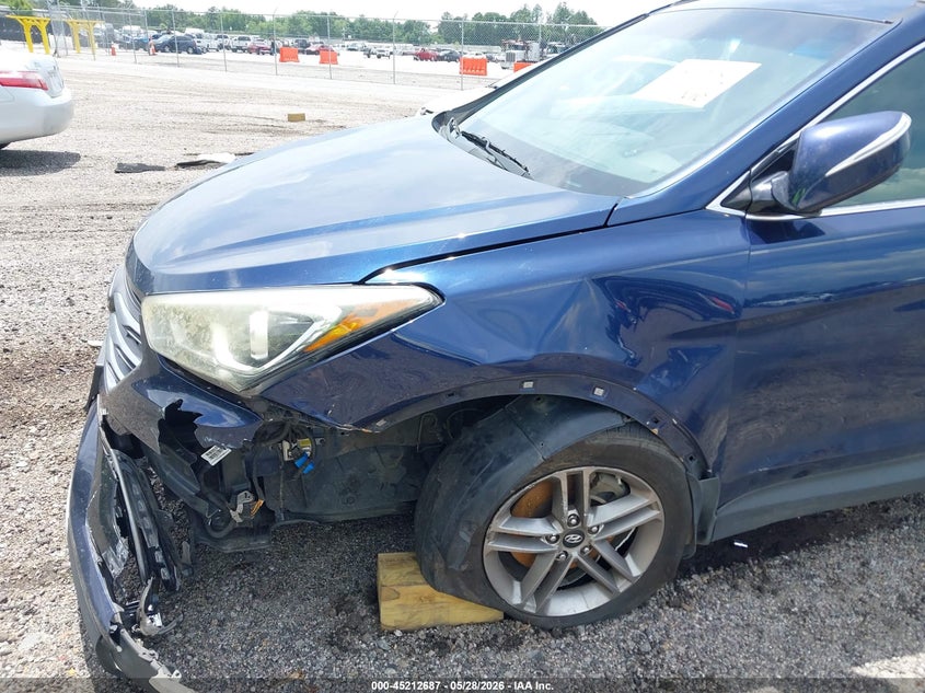 2017 Hyundai Santa fe VIN 5XYZU3LB8HG456778 IAAI salvage auction — LEFT FRONT, Salvage (South Carolina), sold $2,200 on 2026-07-18 (photo 6)